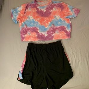 SHEIN Casual Crop Top and Shorts Set
